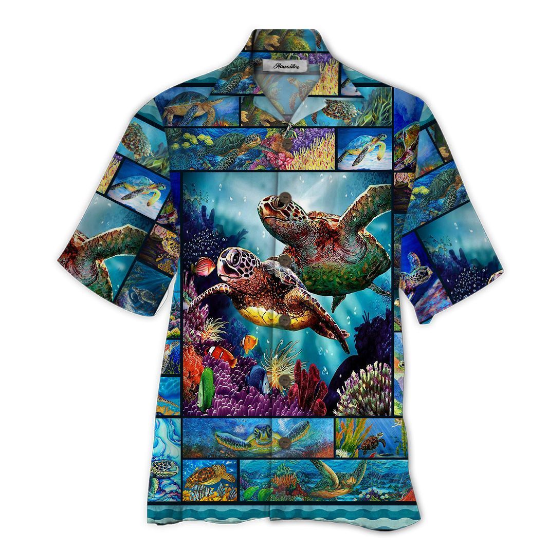 Turtle Blue Amazing Design Hawaiian Shirt