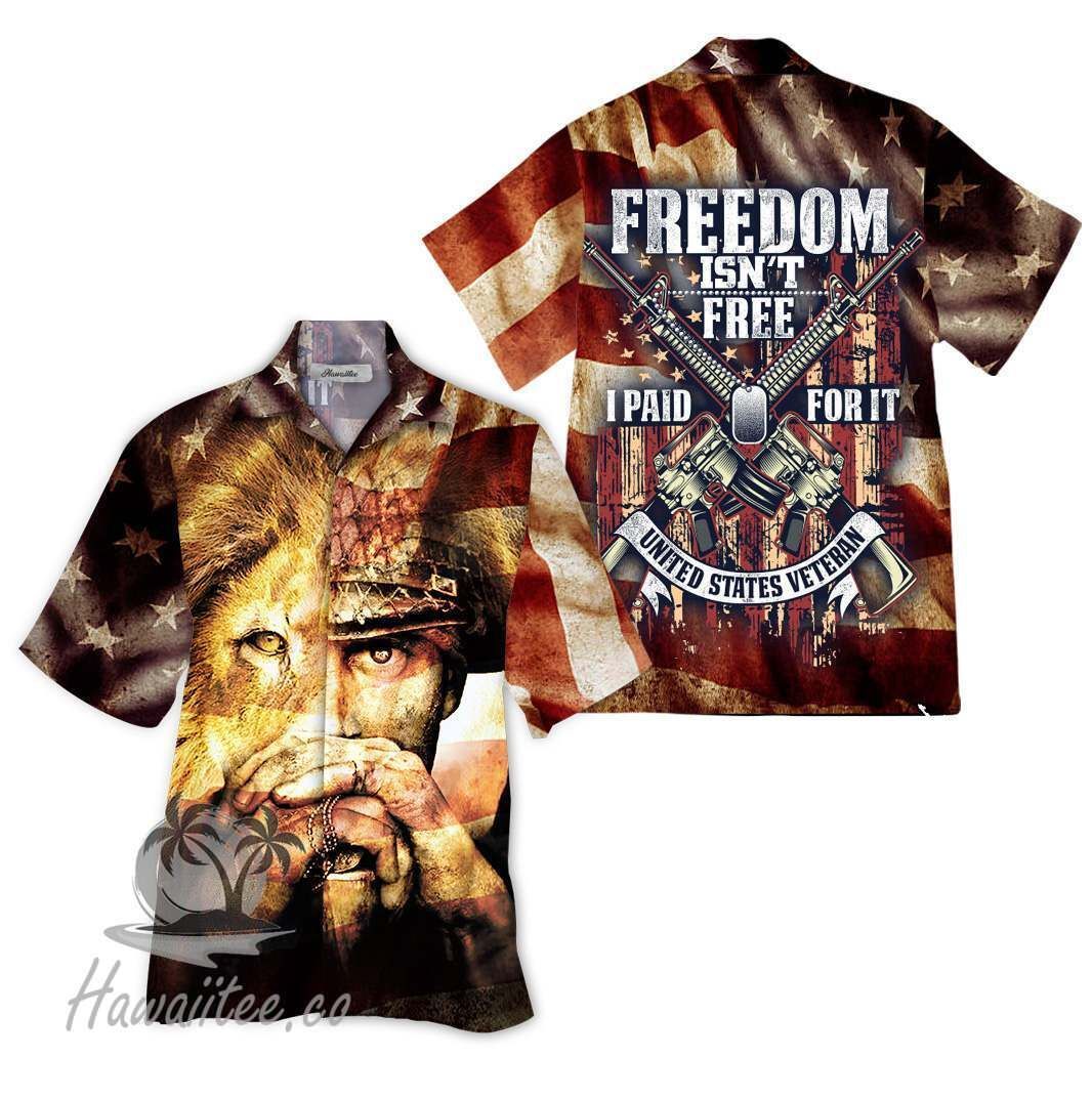 Us Veteran Colorful Awesome Unisex Hawaiian Shirt