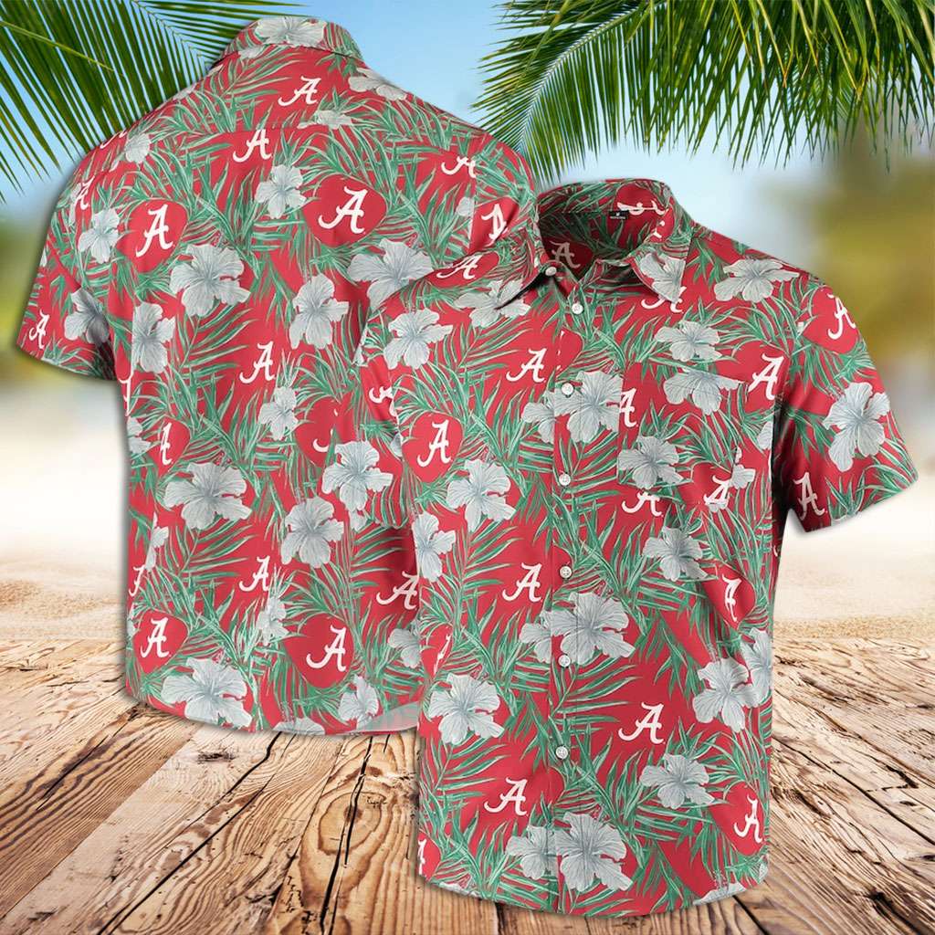 Alabama Hawaiian Shirt Alabama Crimson Tide Floral Hawaiian Shirt