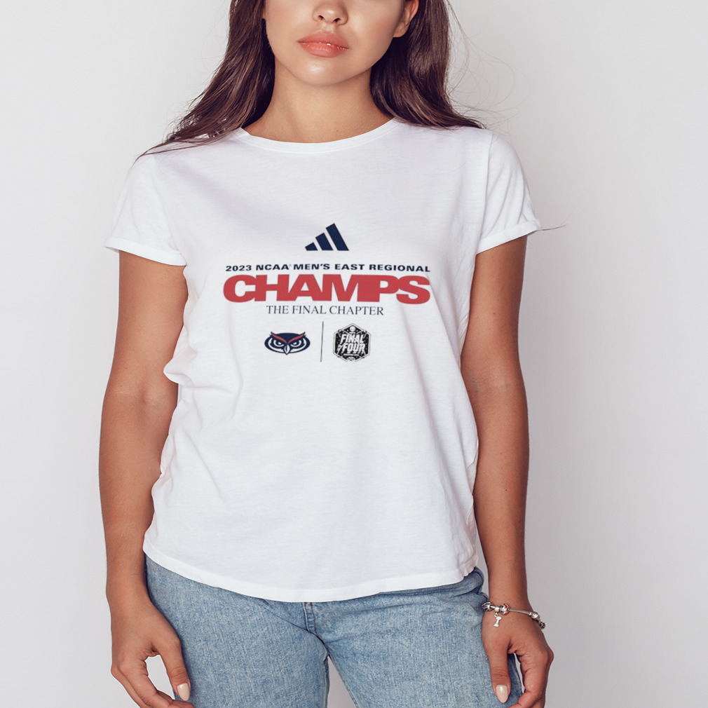 FAU Owls adidas 2023 NCAA Men’s Basketball Tournament March Madness Final Four Regional Champions Locker Room T-Shirt 2 Women's shirt