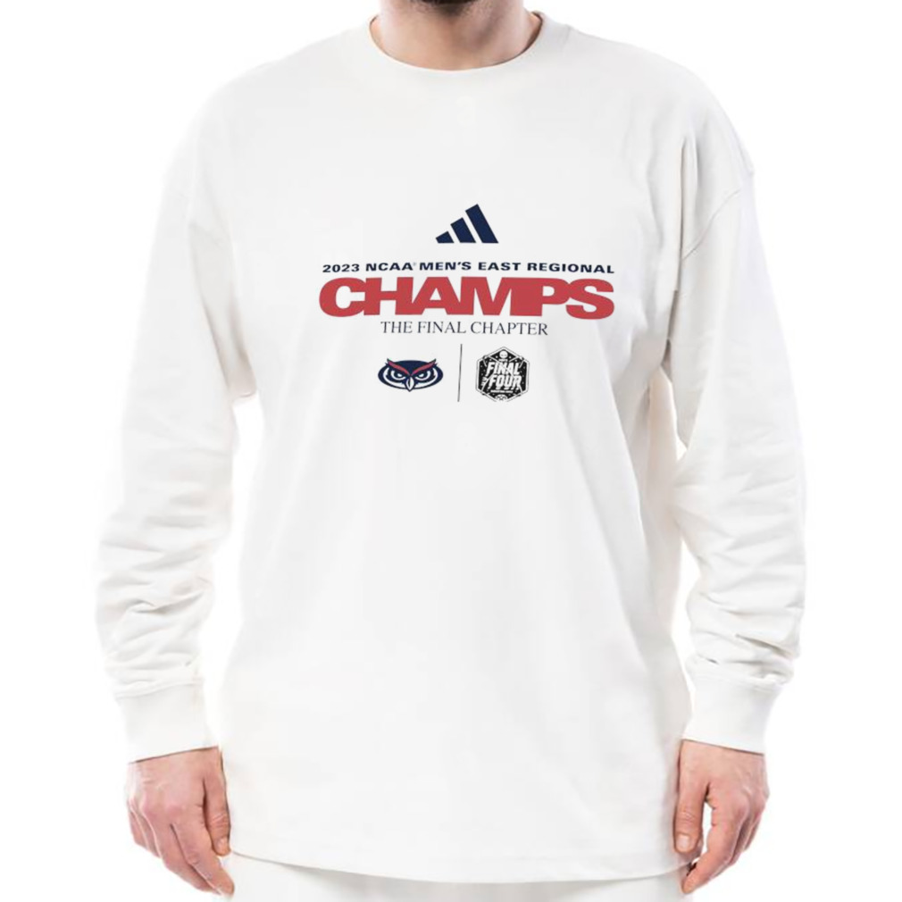 FAU Owls adidas 2023 NCAA Men’s Basketball Tournament March Madness Final Four Regional Champions Locker Room T-Shirt 3 Longsleeve shirt