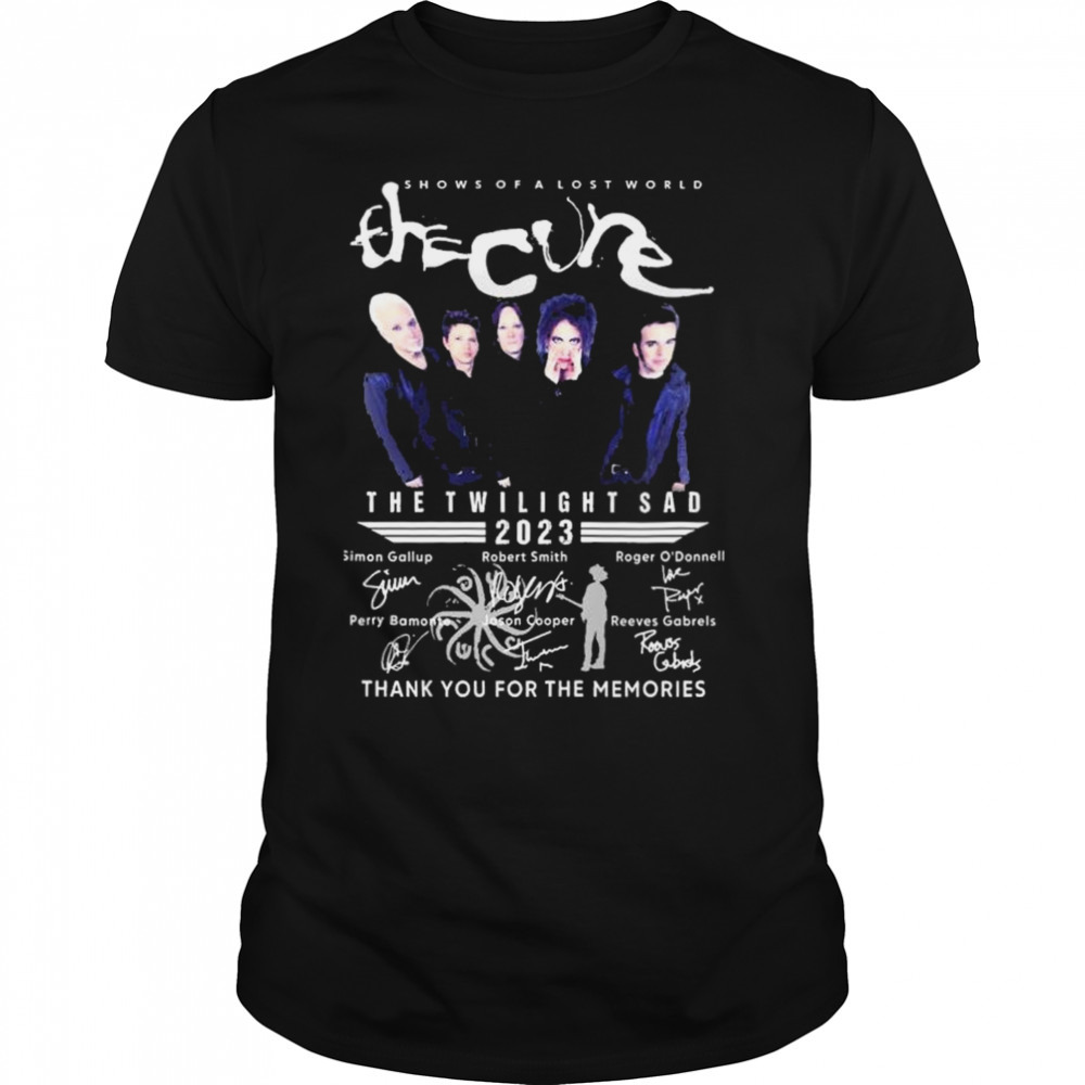 The Twilight Sad 2023 Simon Gallup Robert Smith Roger O’ Donnell Signature Thank You For The Memories Shirt