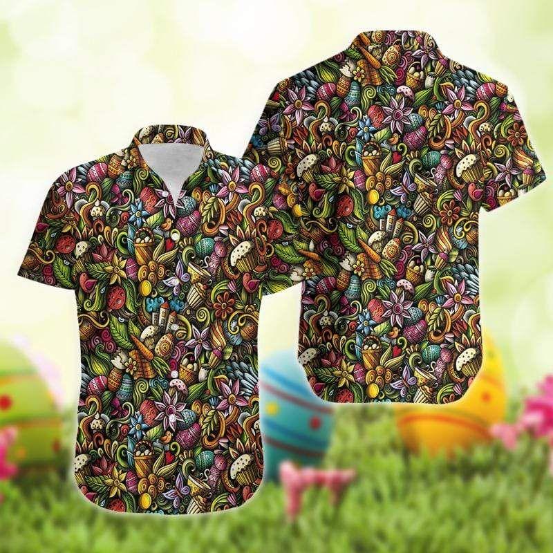 Beach Happy Easter Hippie Hawaiian Shirt