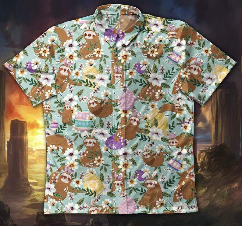 Happy Easter Sloth Hawaiian Shirt