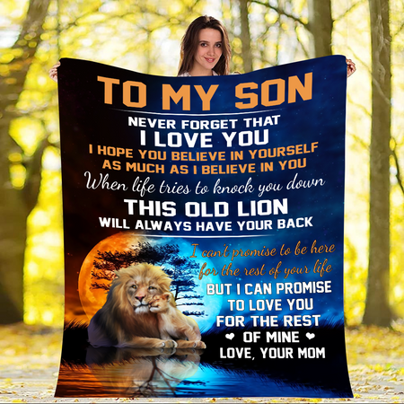 To My Son Never Forget That I Love You Blanket