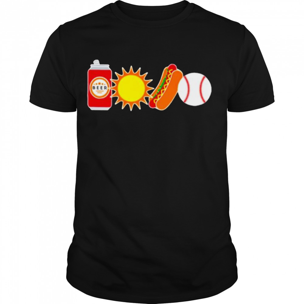 The Chicago Version Beer Sun Hotdog Ball Shirt