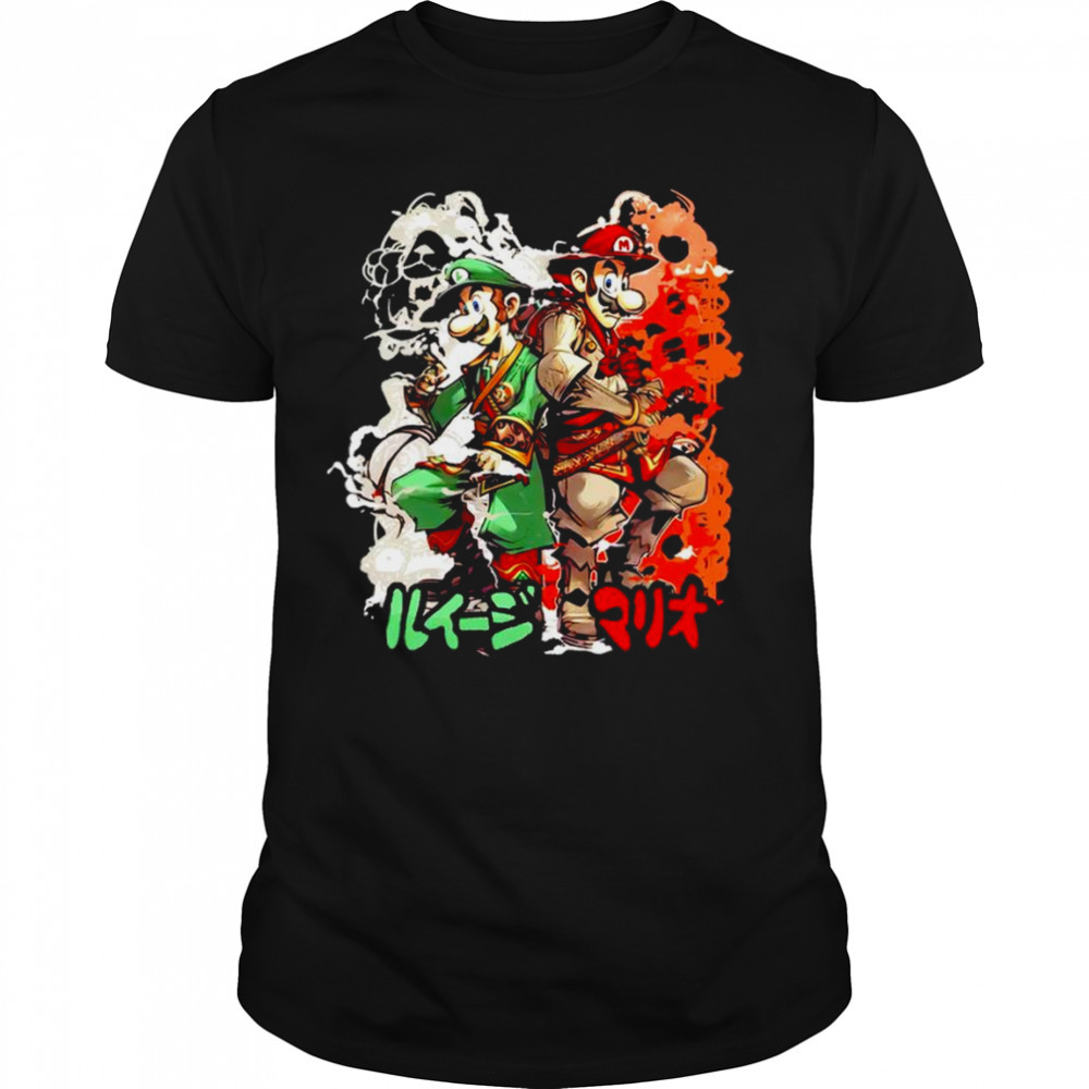 luigi and mario samurai shirt