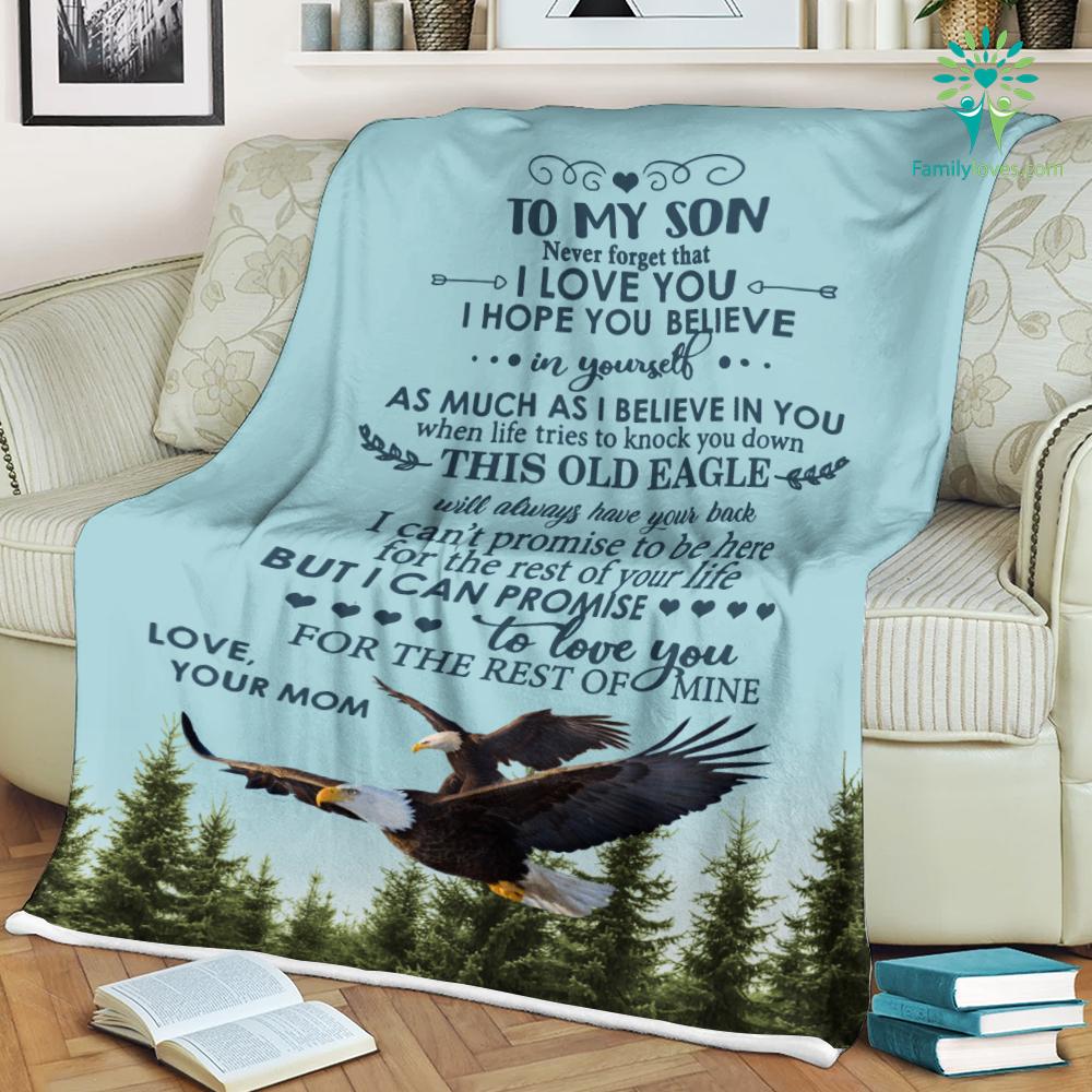 For My Son Quotes Never Forget That I Love You I Hope You Believe In Yourself Love Mom Sherpa Fleece Blanket