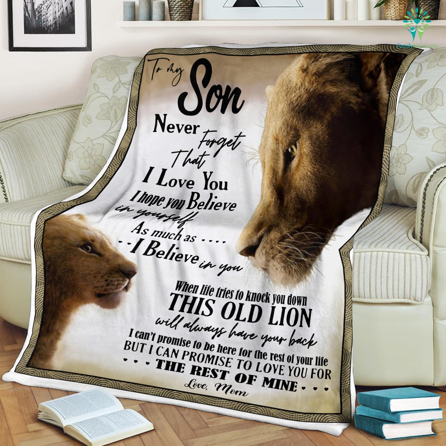 From Mom To My Son Never Forget That I Love You I Hope You Believe Love Mom Sherpa Fleece Blanket