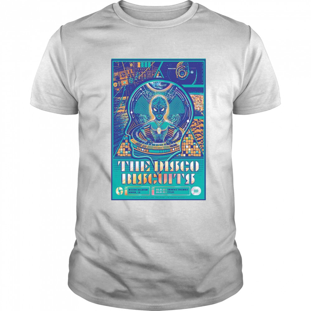 The Disco Biscuits March 31 2023 + April 1 2023 Eminence Ensemble Cycles Poster shirt