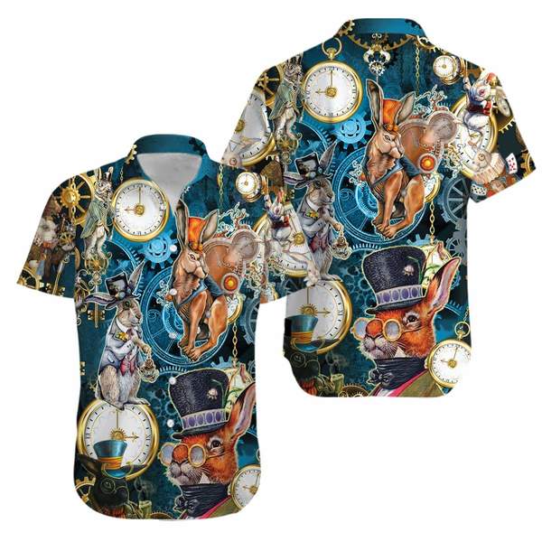 Aloha Easter Steampunk Bunny Hawaiian Shirt