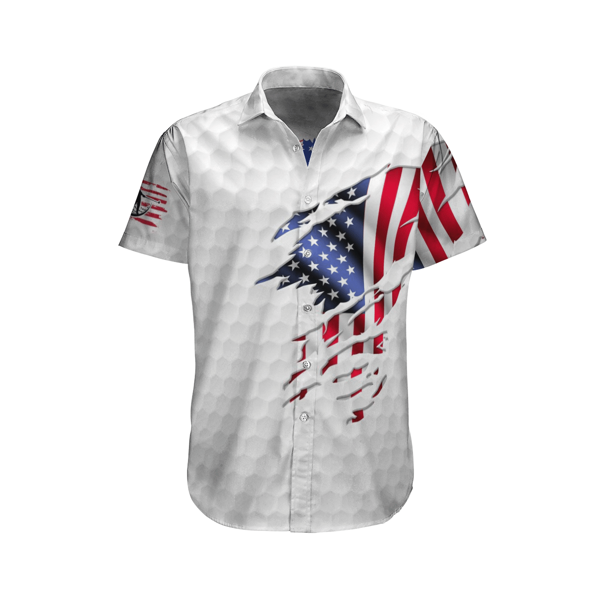 America Golf  White Awesome Design Unisex Hawaiian Shirt