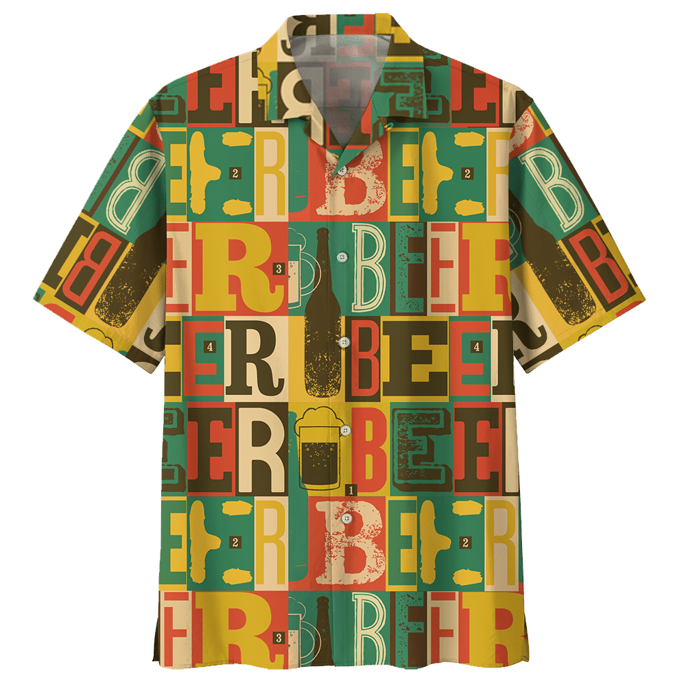 Beer Colorful Amazing Design Unisex Hawaiian Shirt