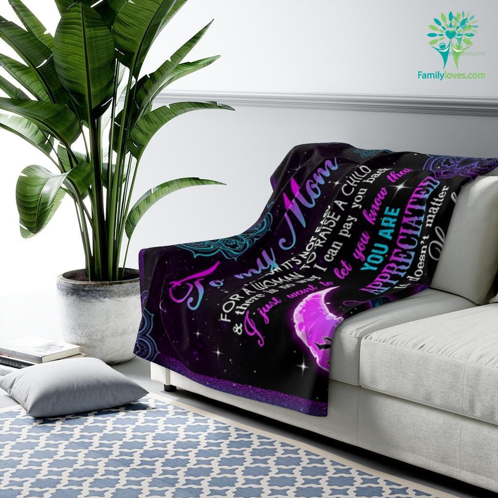 Butterfly Gifts For Mom I Know It_s Not Easy For A Woman To Raise A Child Love Your Daughter Sherpa Fleece Blanket
