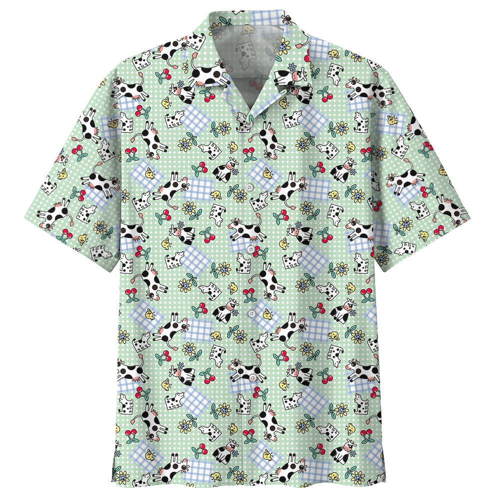 Cow Blue Awesome Design Unisex Hawaiian Shirt For Men And Women