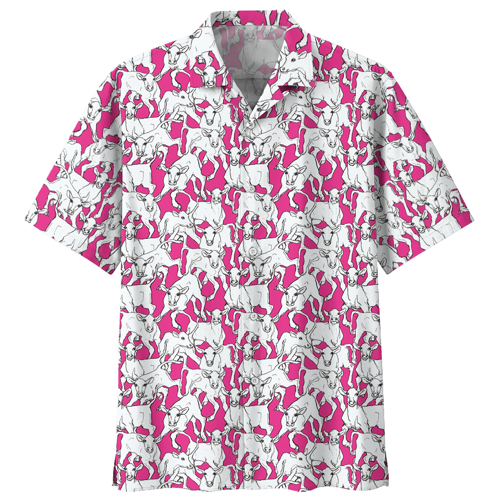 Cow Pink Amazing Design Unisex Hawaiian Shirt For Men And Women