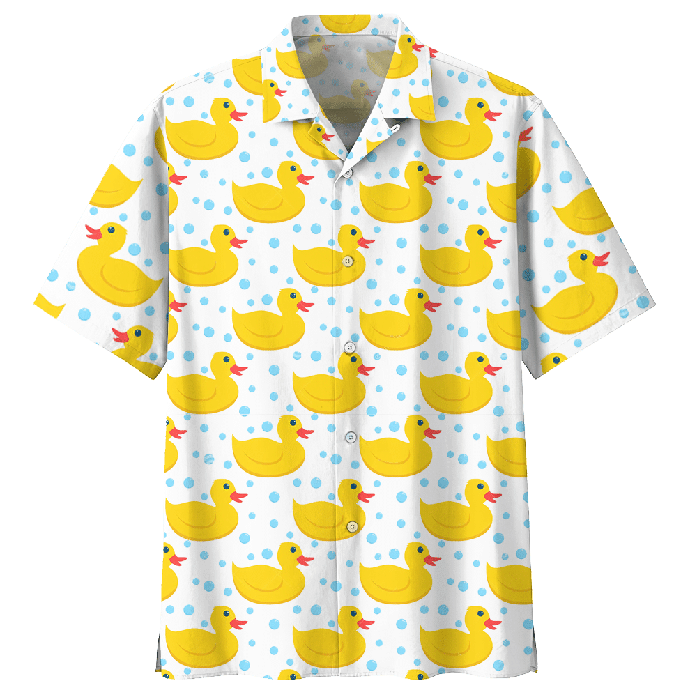 Duck White Unisex Hawaiian Shirt