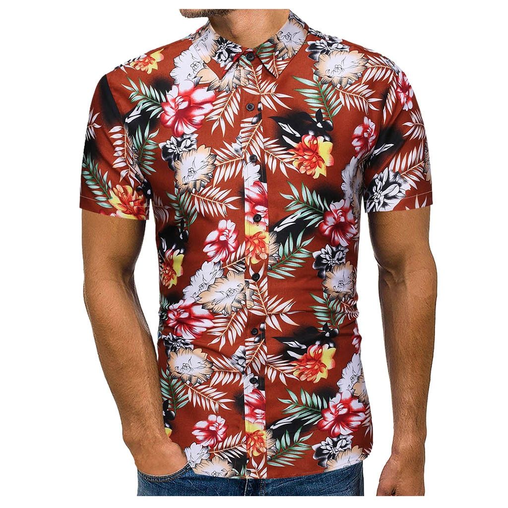 Flower Red Nice Design Unisex Hawaiian Shirt