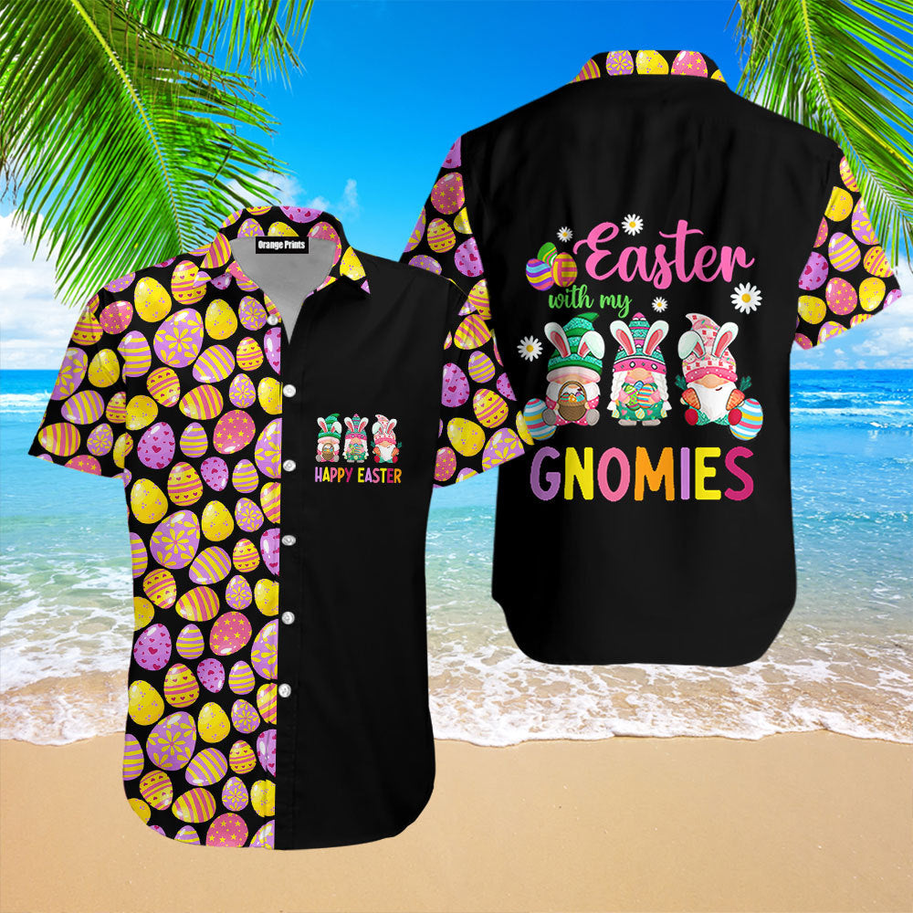 Happy Easter Day With My Gnomies Funny Gnome Hawaiian Shirt