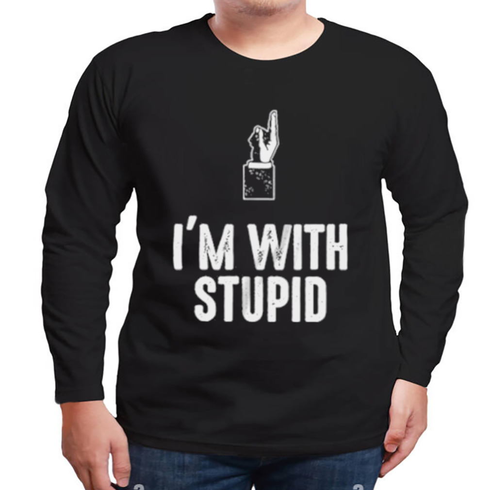 I’m with stupid couple shirt 3 Longsleeve tshirt