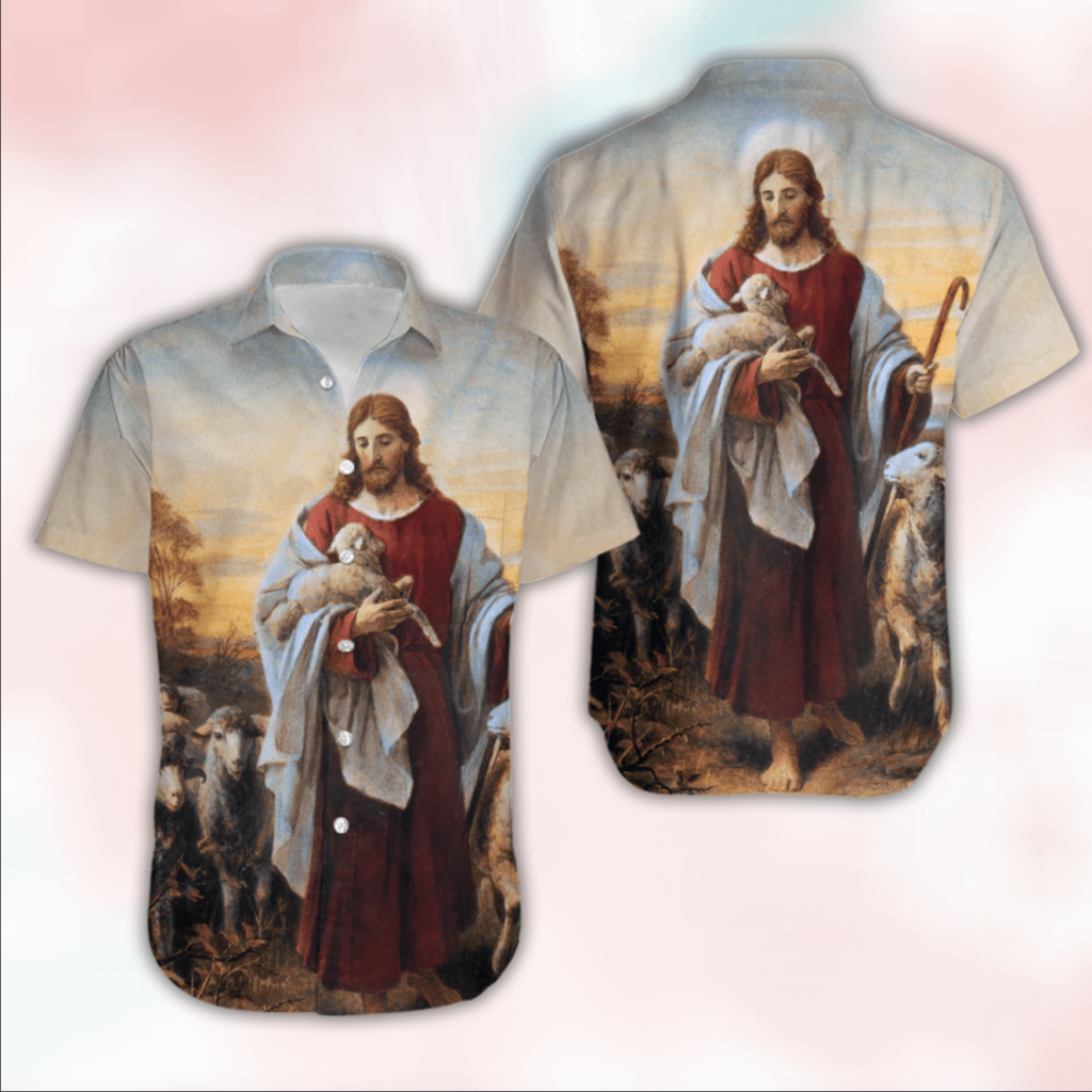 Jesus He Is Risen Easter Lamb Hawaiian Shirt