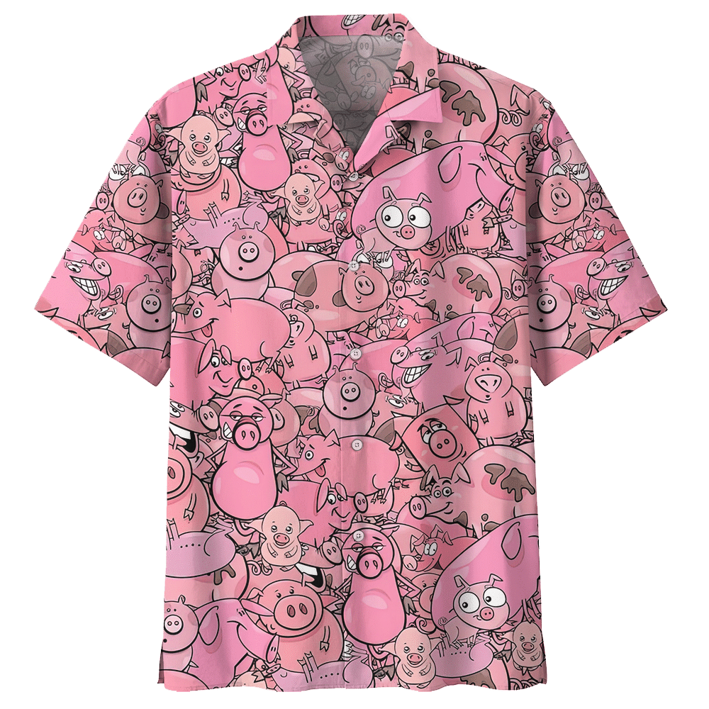 Pig Pink Nice Design Unisex Hawaiian Shirt