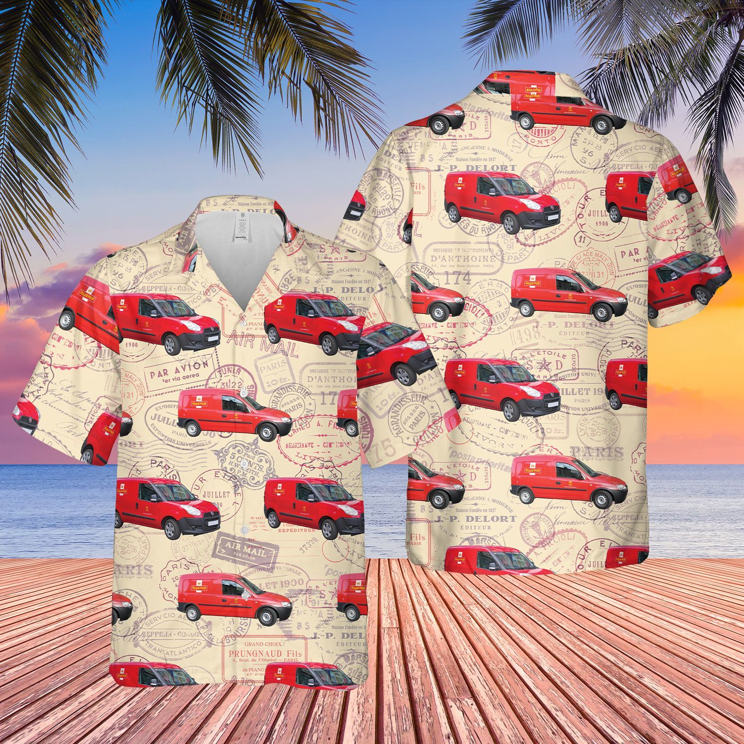 Royal Mail Van  Peach Nice Design Unisex Hawaiian Shirt For Men And Women Dhc17063260