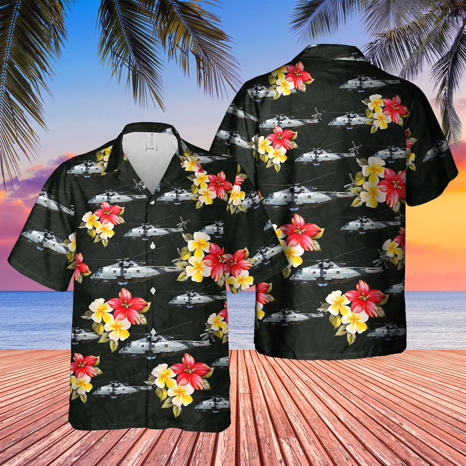 Royal Navy Merlin    Black Awesome Design Unisex Hawaiian Shirt For Men And Women Dhc17063307