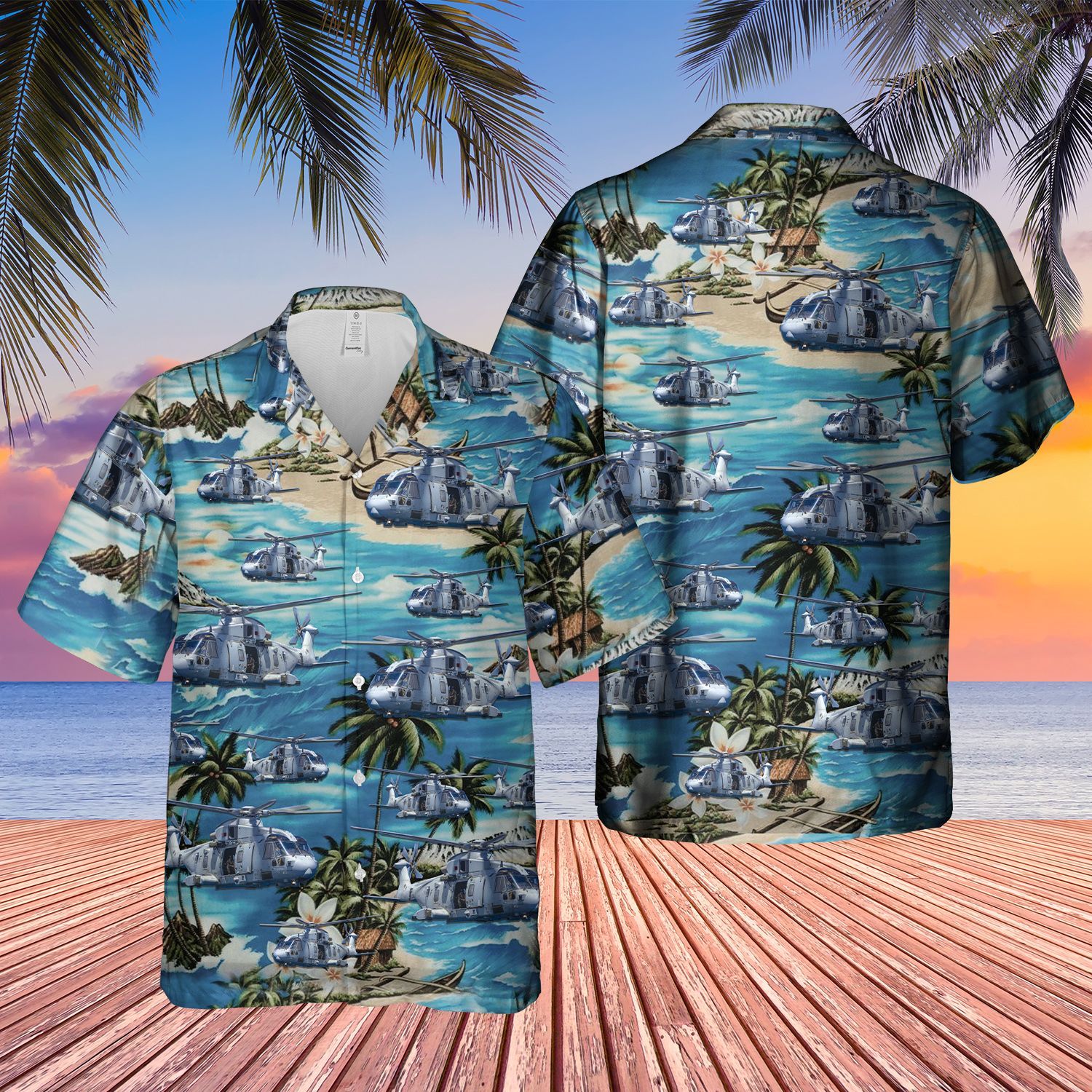 Royal Navy Merlin    Blue Amazing Design Unisex Hawaiian Shirt For Men And Women Dhc17063369