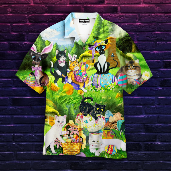 The Great Gift Of Easter Is A Catty Hawaiian Shirt