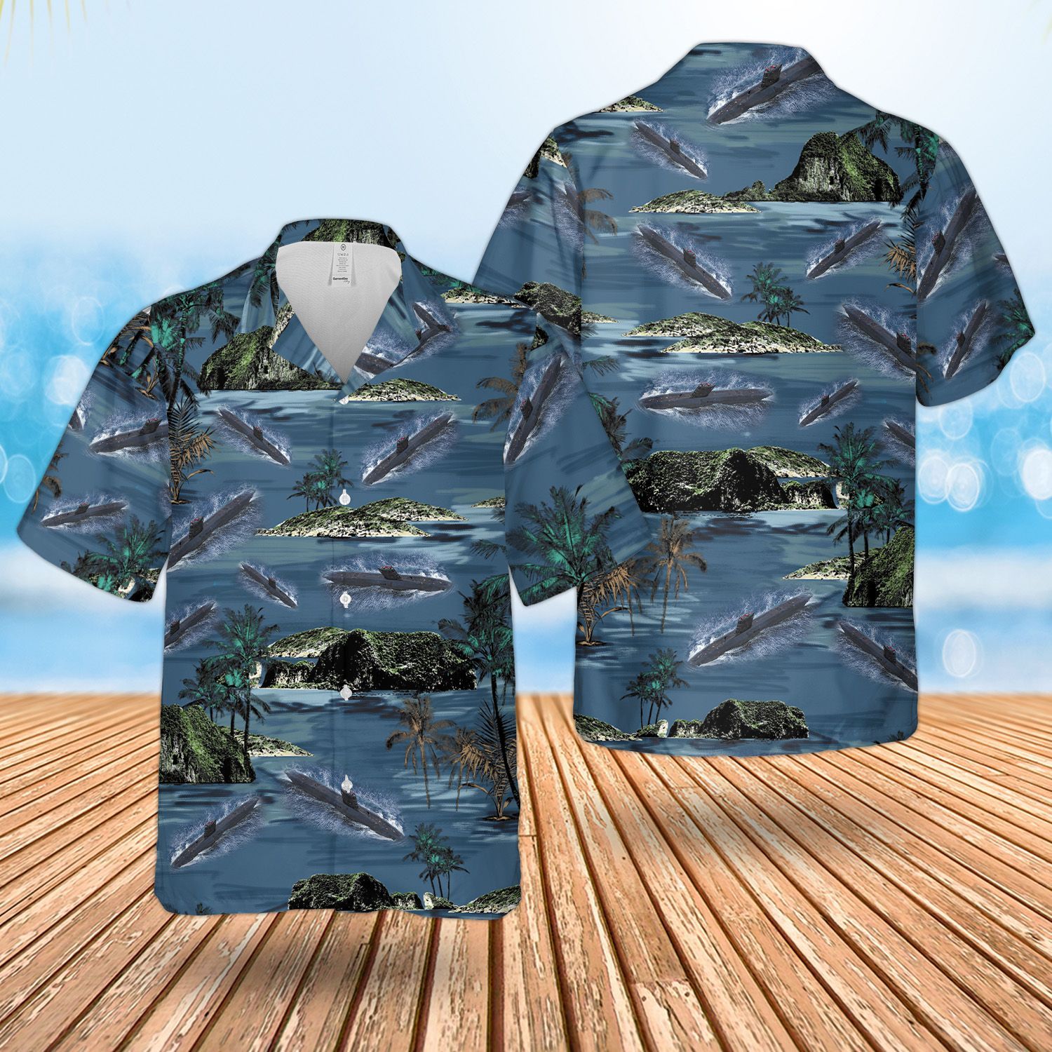 Trafalgar Class Attack Submarine Trenchant  Blue Awesome Design Unisex Hawaiian Shirt For Men And Women Dhc17063457