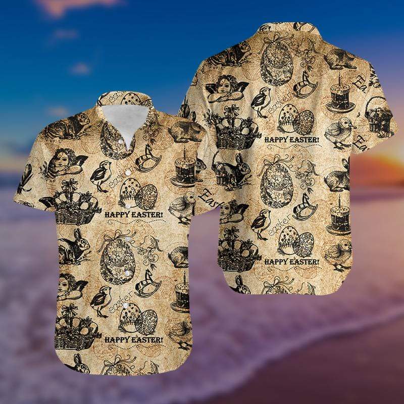 Vintage Happy Easter Hawaiian Shirt