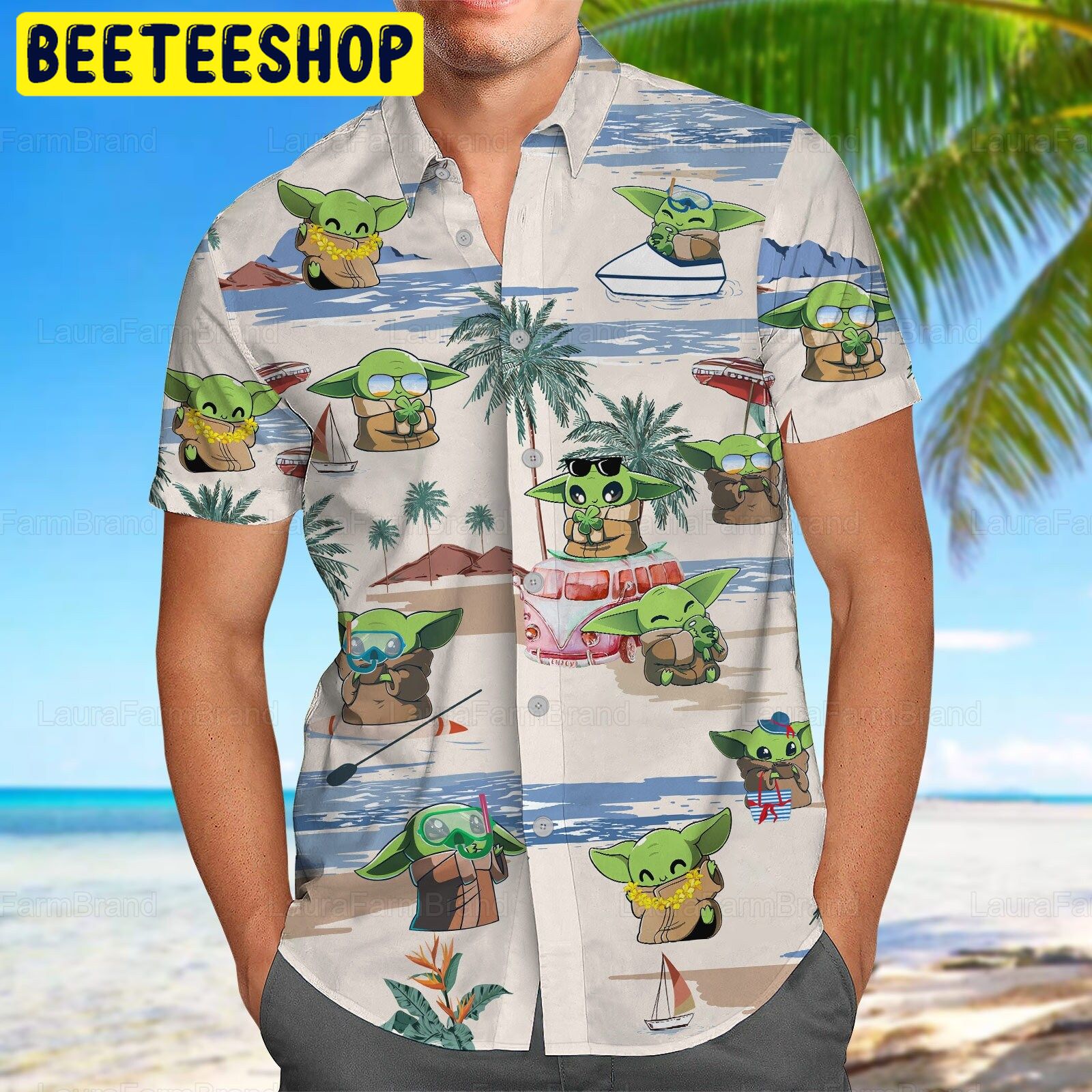 Baby Yoda Summer Trending Hawaiian Shirt-2