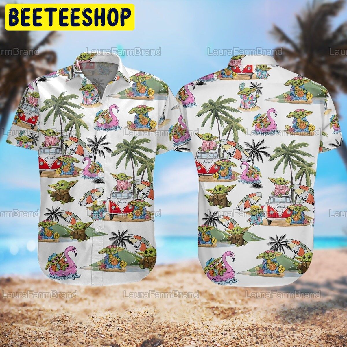 Baby Yoda Tropical Trending Hawaiian Shirt-1