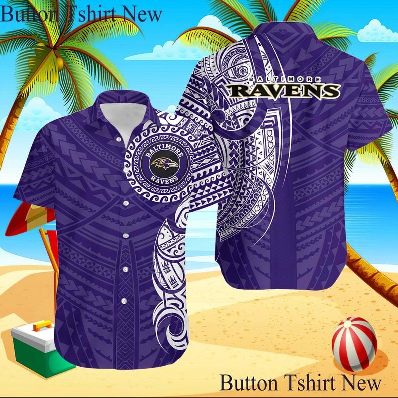Baltimore Ravens Nfl Hawaiian Shirt For Fans 05-1