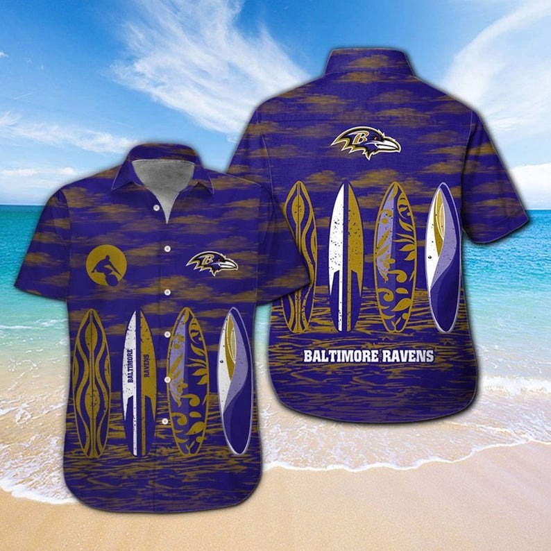 Baltimore Ravens Nfl Hawaiian Shirt For Fans 05-2