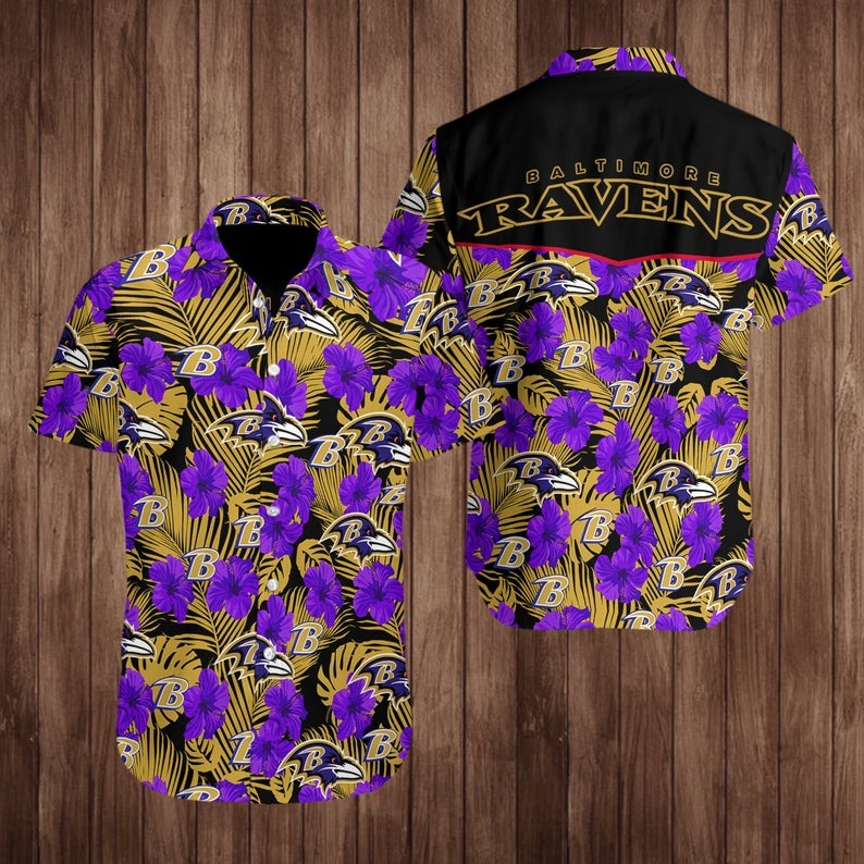 Baltimore Ravens Nfl Hawaiian Shirt For Fans-1