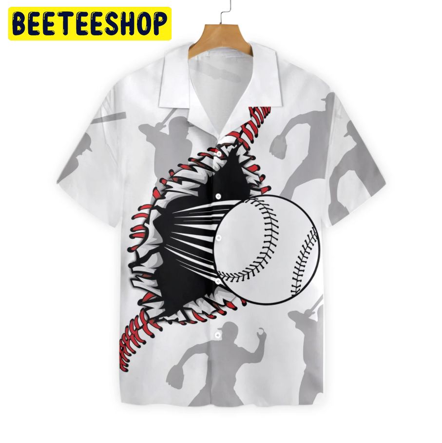 Baseball Wear Out Pattern Trending Hawaiian Shirt-1