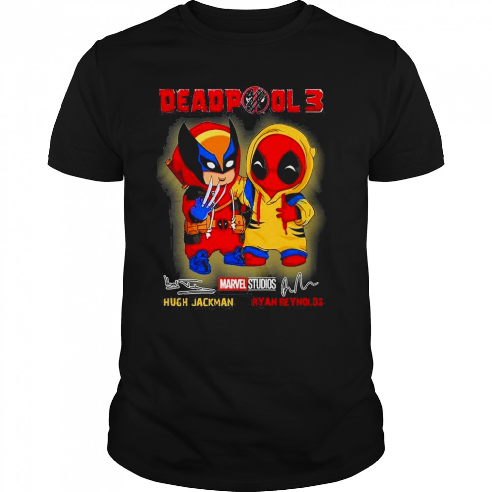 Deadpool 3 Character Hugh Jackman Ryan Reynolds Signature Shirt