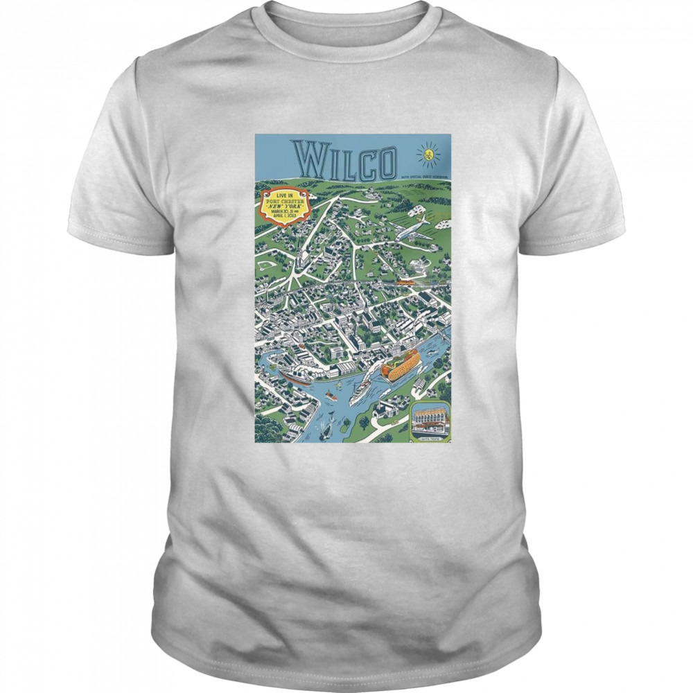 wilco new york 2023 march 30 and 31 april 1st port chester ny poster shirt