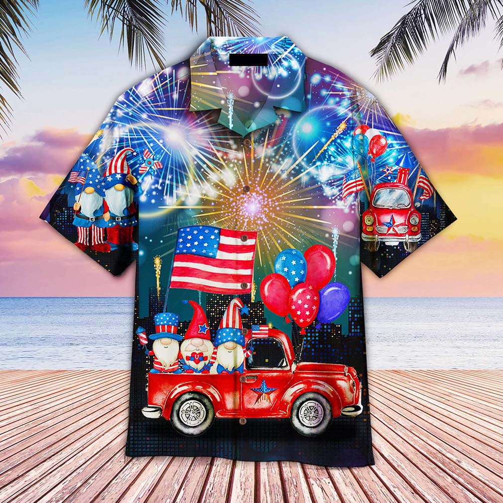 4th Of July Independence Day Cheerful Gnomes Hawaiian Shirt For Men Women-1