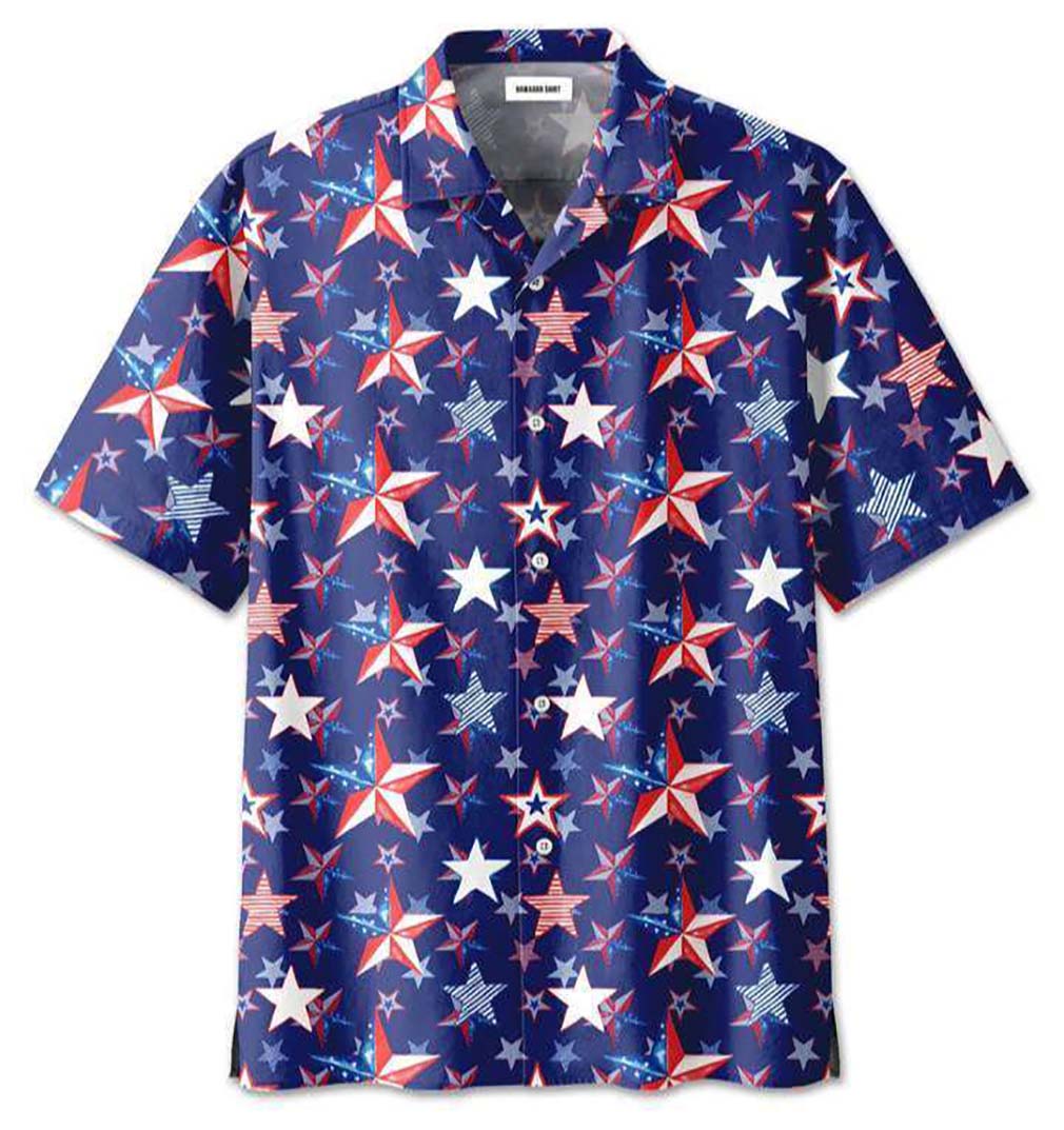 4th Of July Us Flag Star Hawaiian Shirt For Men Women