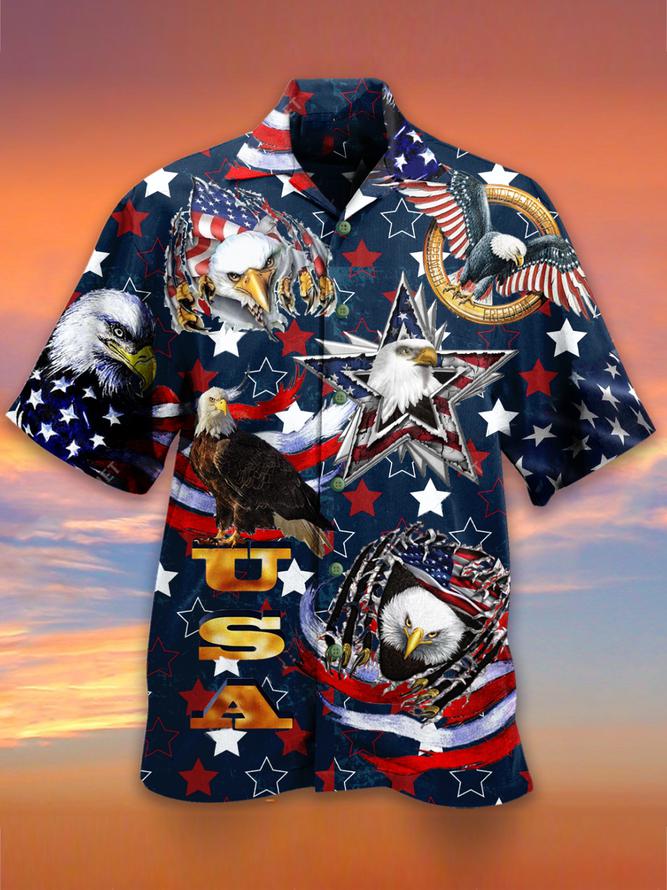 4th Of July Usa Flag Independence Day Hawaiian Shirt
