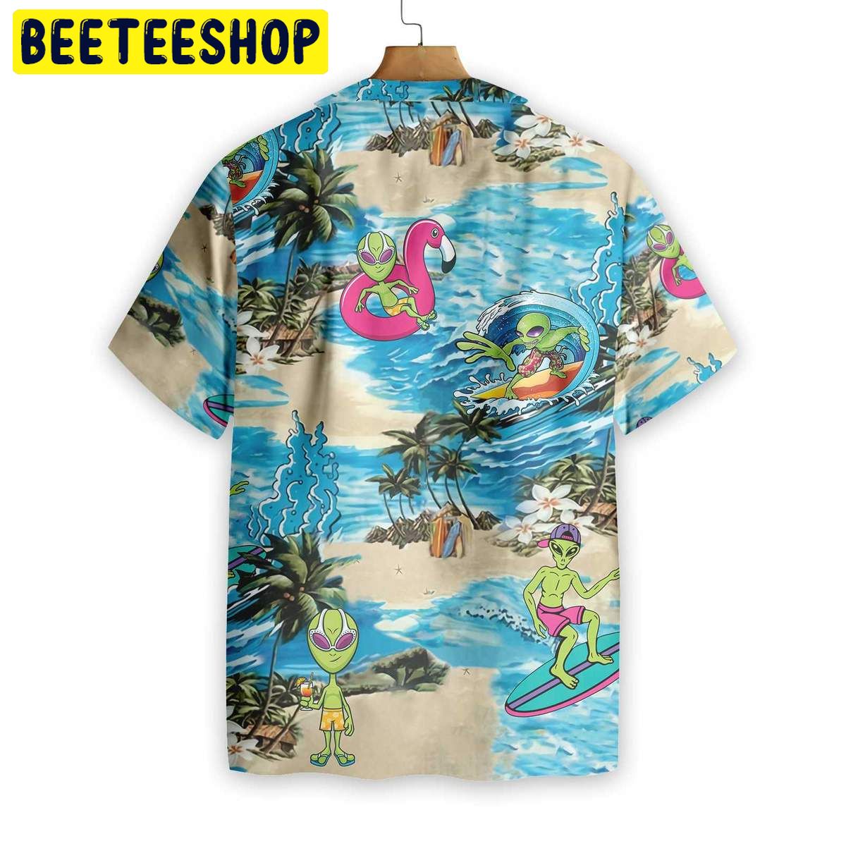 Alien On The Beach Trending Hawaiian Shirt-1