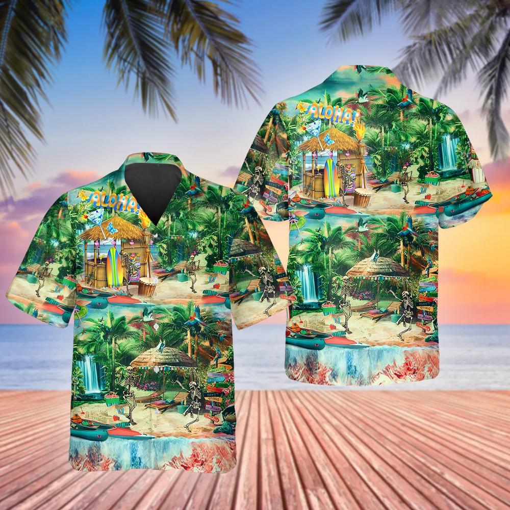 Aloha Skull Village Hawaiian Shirt