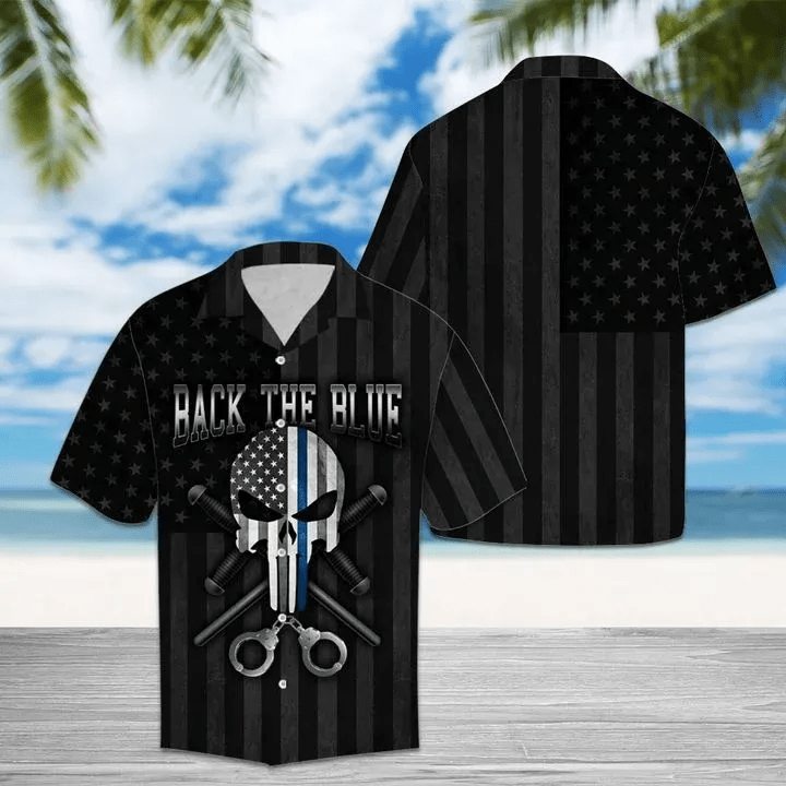 Amazing Police Skull Hawaiian Shirt