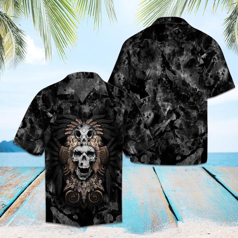 Amazing Skull Hawaiian Shirt Unisex Full Size Adult Colorfu