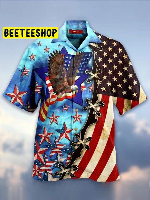 America Flag 3d Trending Hawaiian Shirt-1