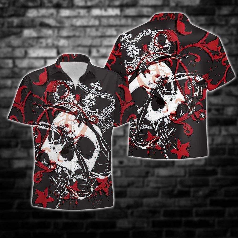 Beach Shirt Buy Kings And Roses Skull Hawaiian Aloha Shirts