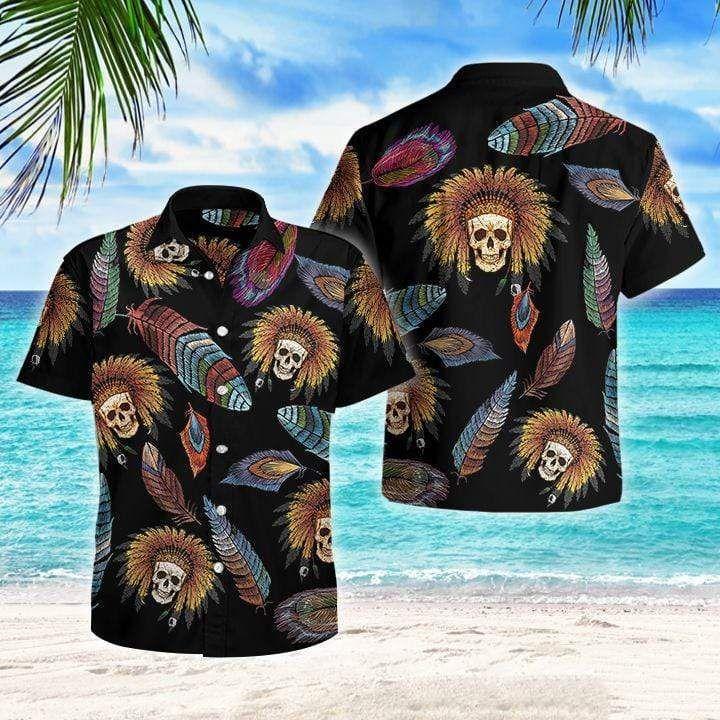 Beach Shirt Buy Naive Skull Embroidery Aloha Hawaiian Shirt